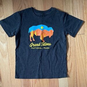 Grand Tetons National Park Kids T-Shirt - Black